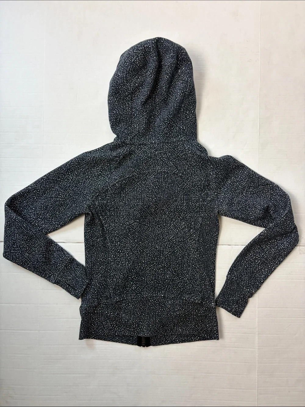 Lululemon Scuba Hoodie 4 Night View White Black Cotton Fleece Full Zip